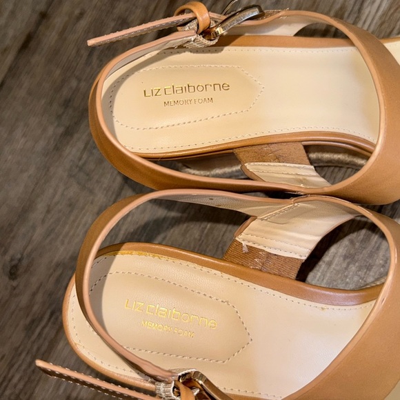 Liz Claiborne • Marley Wedge Memory Foam Buckle Sandals - Picture 7 of 13